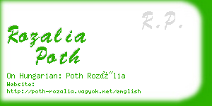 rozalia poth business card